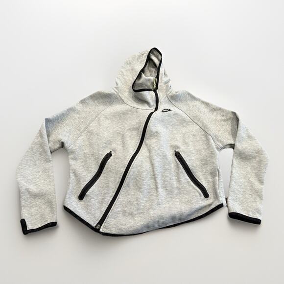 Nike Tops - Nike Womens Gray Tech Fleece Butterfly Sweatshirt Full Zip Jacket Size S 617358